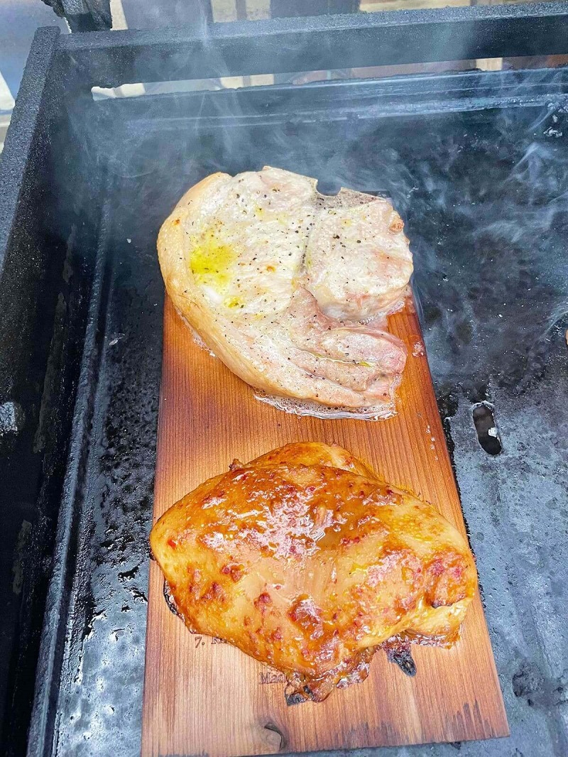 Cedar Plank Grilled Chicken with a Lime Soy Glaze (Just 5 Easy Steps