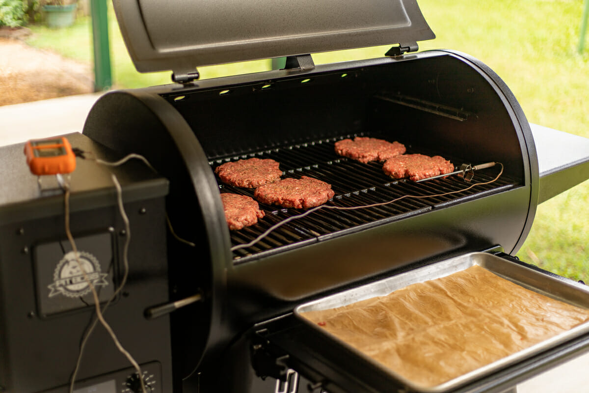 Smoked Lamb Burgers on a Traeger Simply Meat Smoking