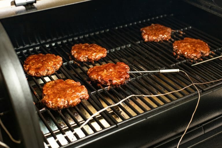 Smoked Lamb Burgers on a Traeger Simply Meat Smoking